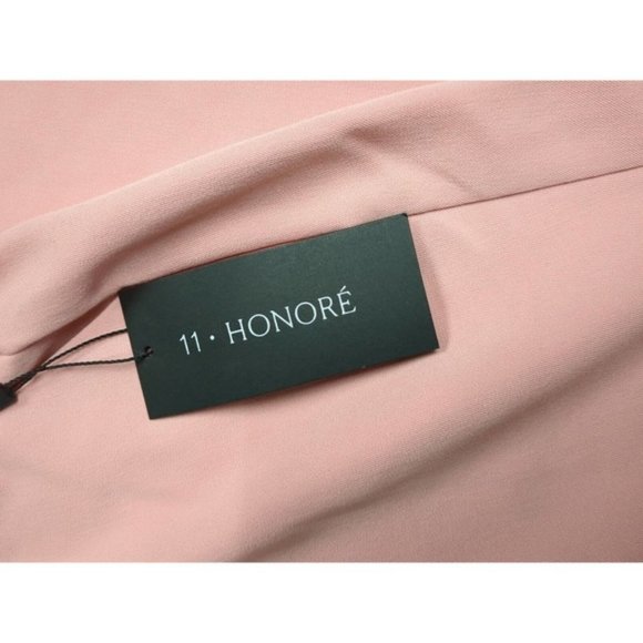 11 Honore Pants Women's Size 18 Pink Rayon Wide Leg Stretch Flat Front Pants - Picture 4 of 4